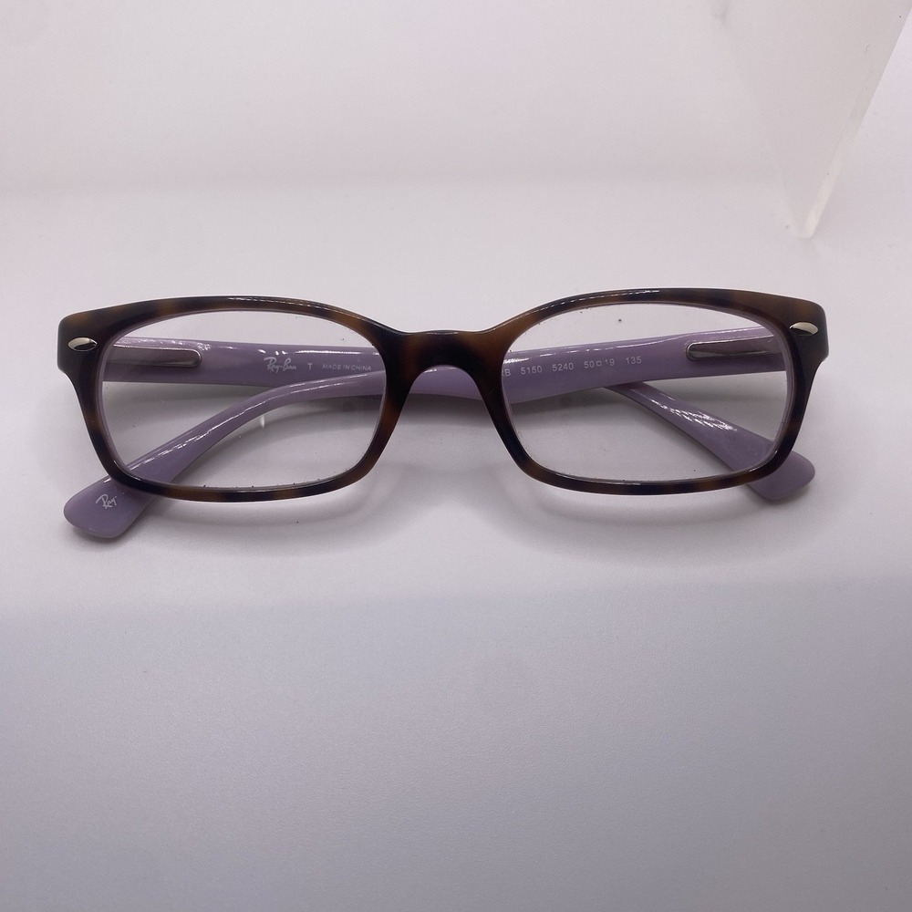 Ray-Ban Eyeglasses FRAMES ONLY RB 5150 50-19-135 Brown Tortoise Purple 489